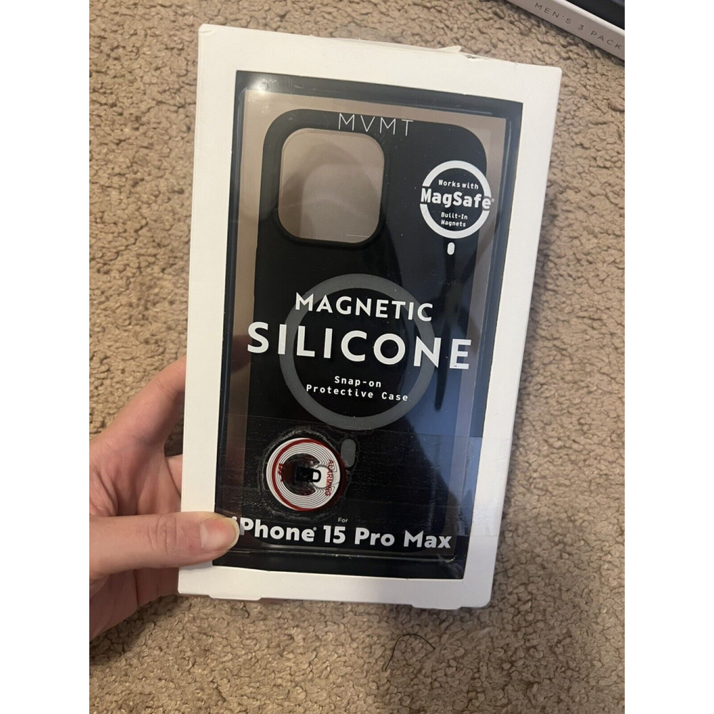 MVMT Silicone Magsafe Iphone 15 Pro Max Case Black New